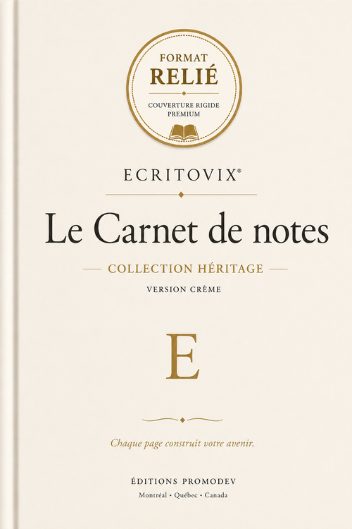 Le Carnet de notes – Collection Héritage · Version Crème