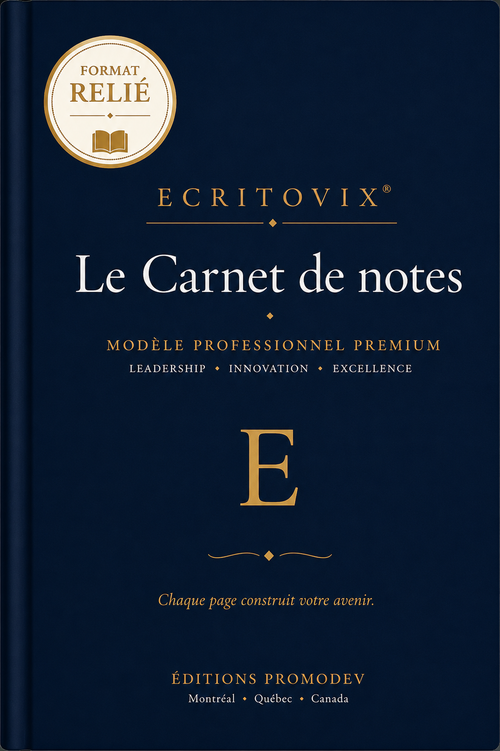 Le Carnet de notes – Professionnel · Collection Premium